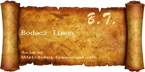 Bodacz Timon névjegykártya